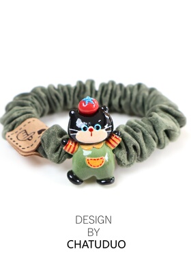 秋冬2026新款卡通小猫橡皮筋发圈高弹力耐用头绳女生扎丸子头洋气