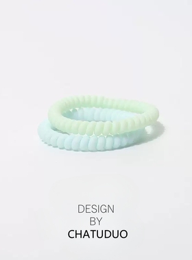 新款网红马卡龙色系列电话线发圈细扎发无痕不伤发头绳个性发饰