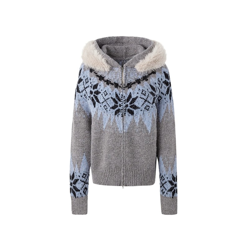 官方MoodBerry费尔岛毛衣开衫