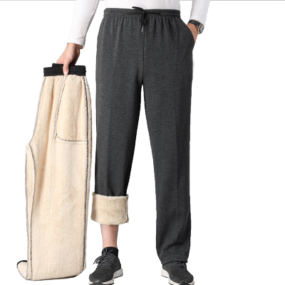 长裤中老年男加绒加厚休闲裤