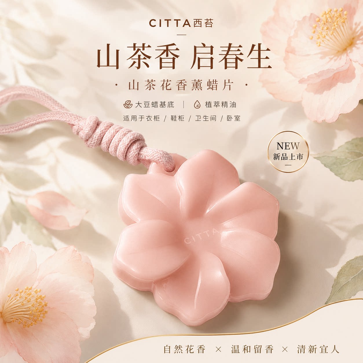 CITTA/西苔衣柜香薰蜡片家用持久留香卧室卫生间香挂高级感香片