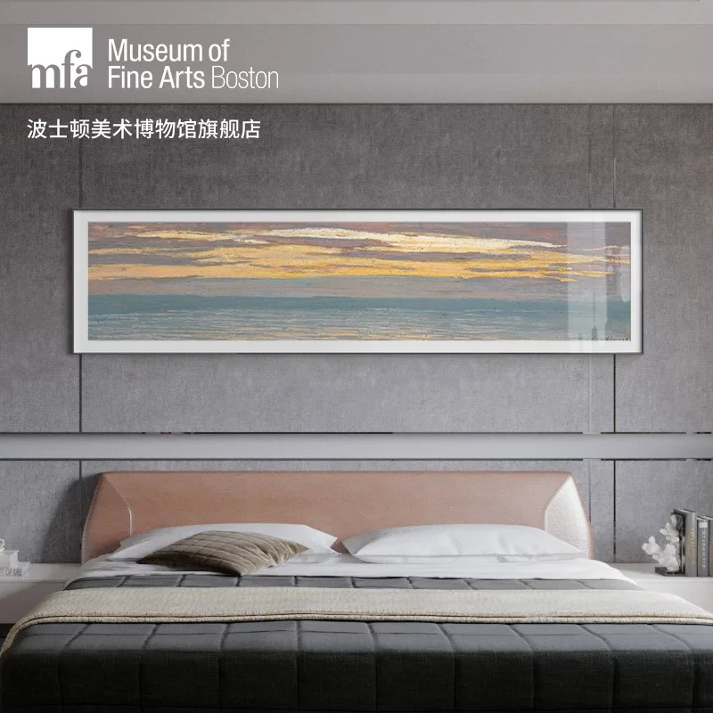 MFA波士顿莫奈海上日落装饰画