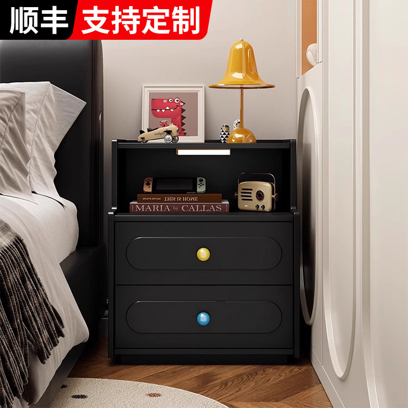 床头窄边创意小柜子床头储物柜