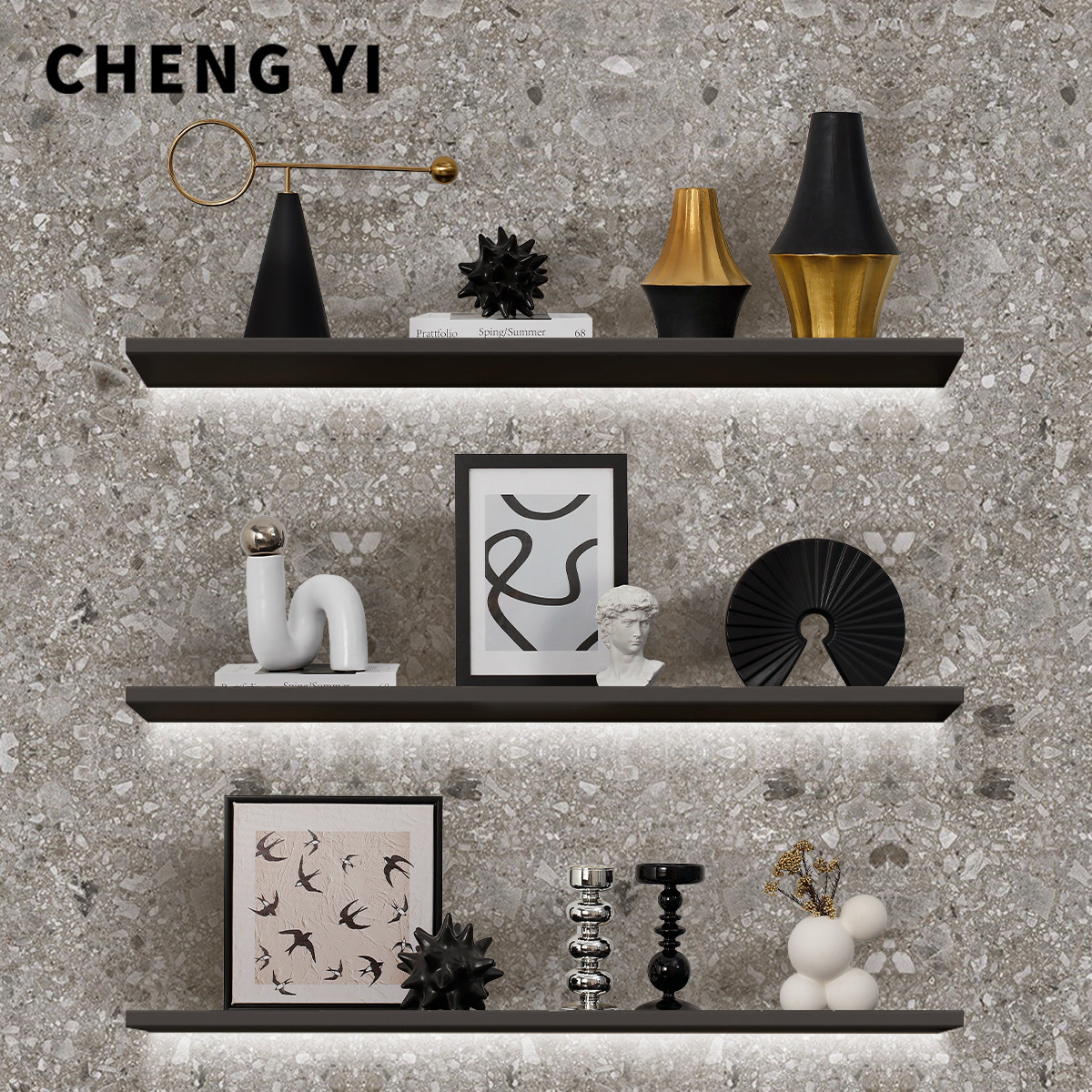 诚艺轻奢高档领导书柜高级感艺术工艺品摆件现代老板办公室装饰品,家居饰品,装饰摆件,淘宝优惠券,粉丝福利购,淘宝优惠卷