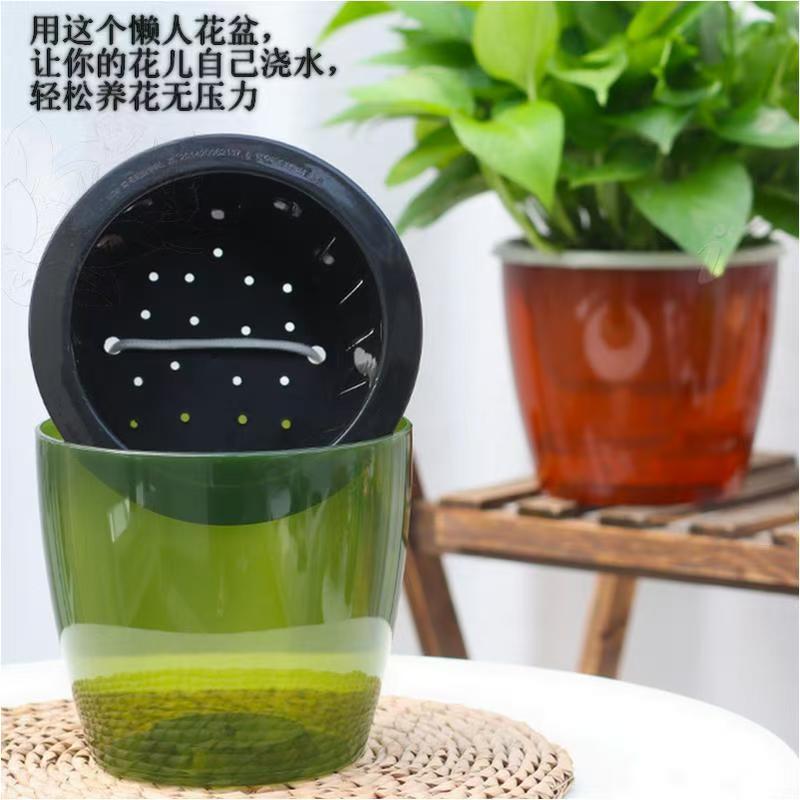 北欧轻奢桌面水培花盆绿箩