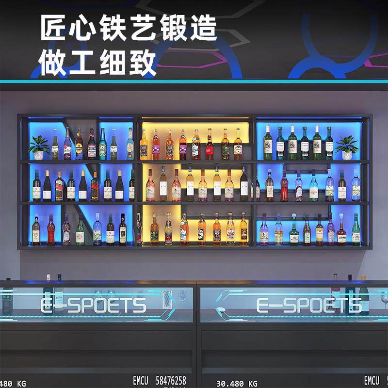 吧台酒柜靠墙壁挂式发光字母置物架工业风铁艺红啤白酒展示架厂家,商业/办公家具,红酒架/柜,淘宝优惠券,粉丝福利购,淘宝优惠卷