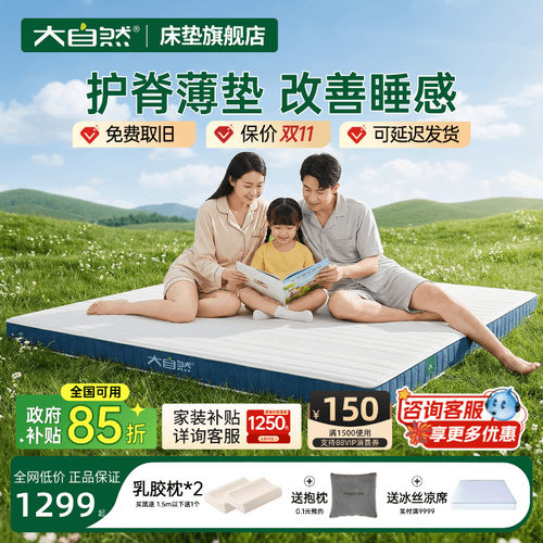 大自然床垫薄垫护腰护脊国补床垫