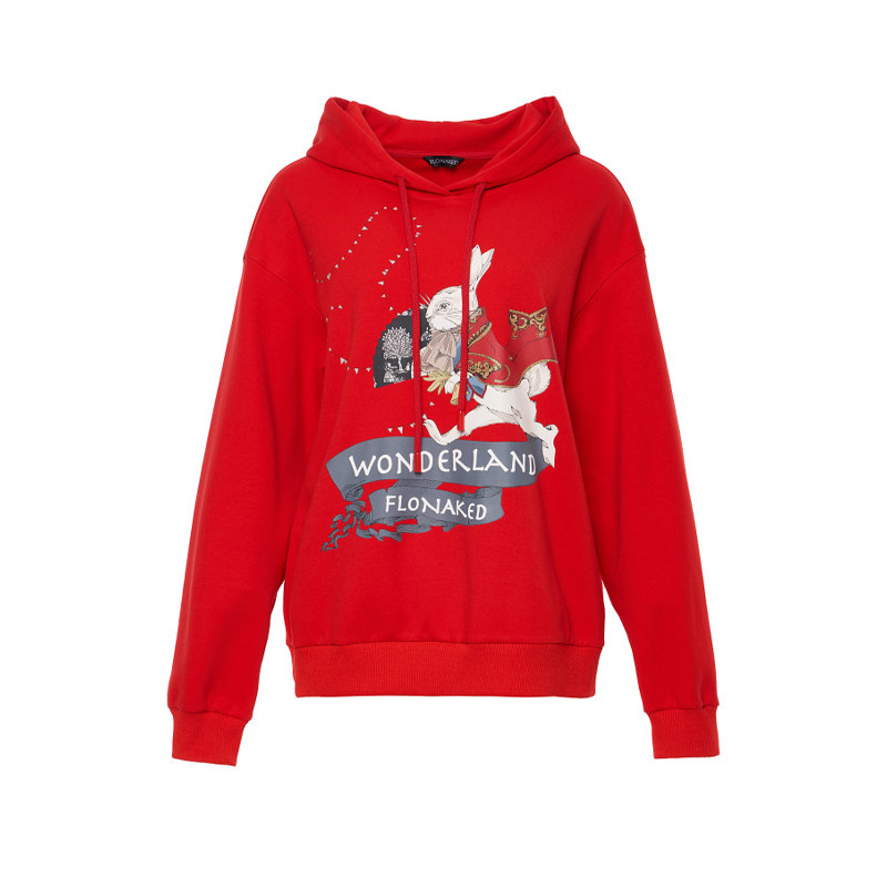 FLONAKED设计师兔子手绘新氧棉卫衣小众设计