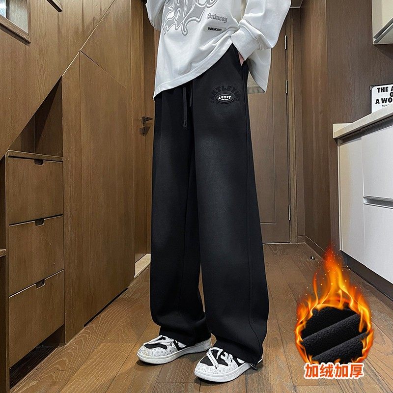 秋冬季休闲长裤子男孩13青少年学生加绒加厚15岁大童直筒运动卫裤,运动服/休闲服装,跑步套装,淘宝优惠券,粉丝福利购,淘宝优惠卷