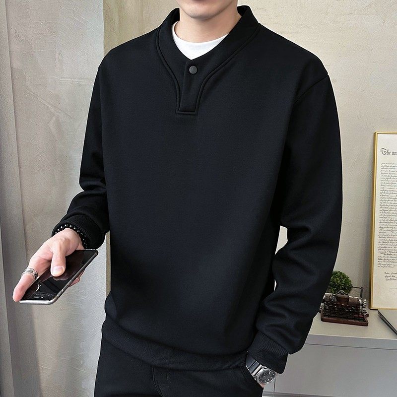 亨利领卫衣男春秋季2025新款小衫立领上衣潮牌长袖t恤男装打底衫,运动服/休闲服装,跑步套装,淘宝优惠券,粉丝福利购,淘宝优惠卷