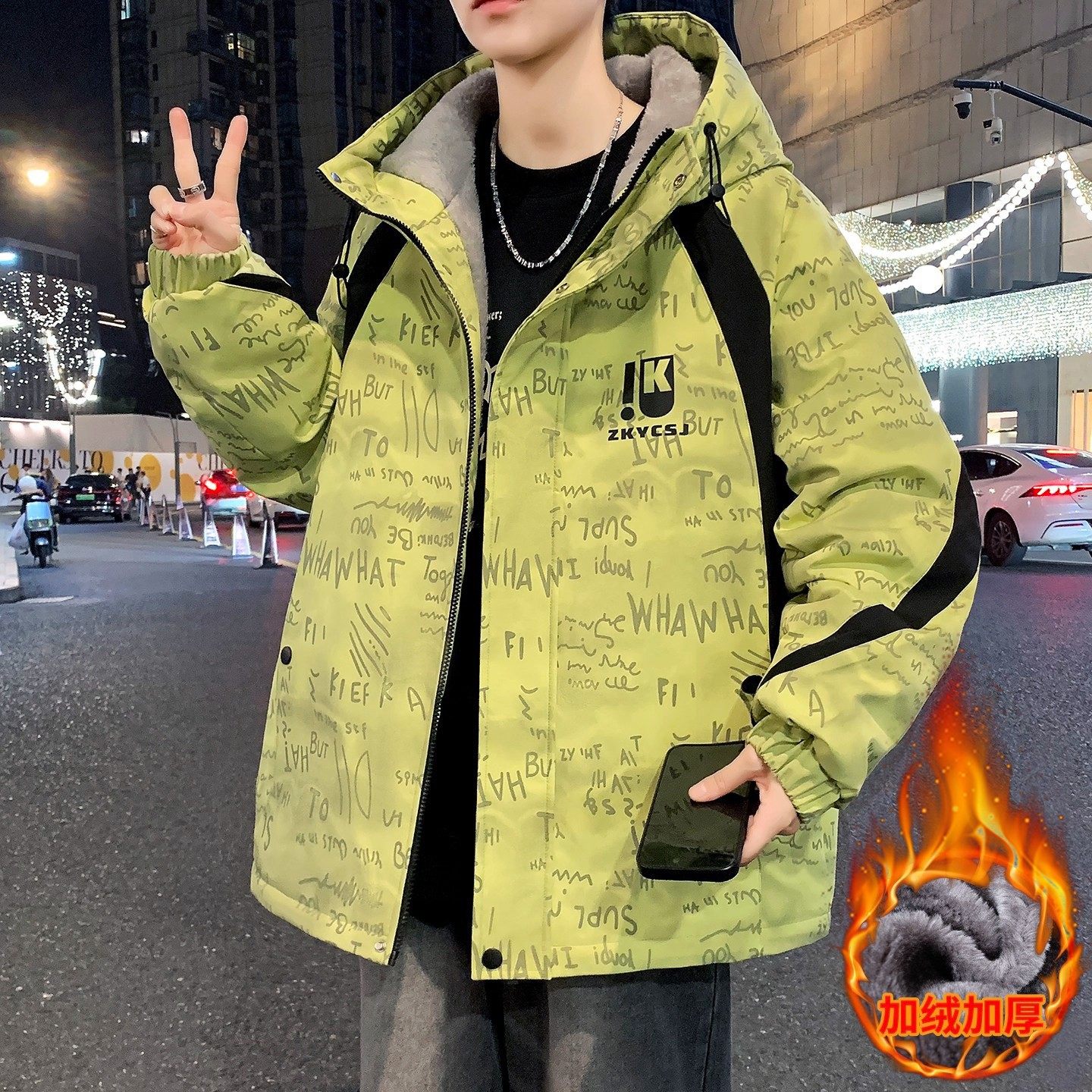 秋冬款棉衣外套男孩初中学生加绒加厚夹克青少年帅气大童冬装褂子,运动服/休闲服装,跑步套装,淘宝优惠券,粉丝福利购,淘宝优惠卷