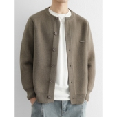 宽松休闲慵懒风棒球领针织衫 2026新款 外套 毛衣男春秋季 高级感开衫