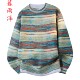 T恤 高品质长袖 彩色条纹卫衣男假两件设计青少年学生2026春季 新品