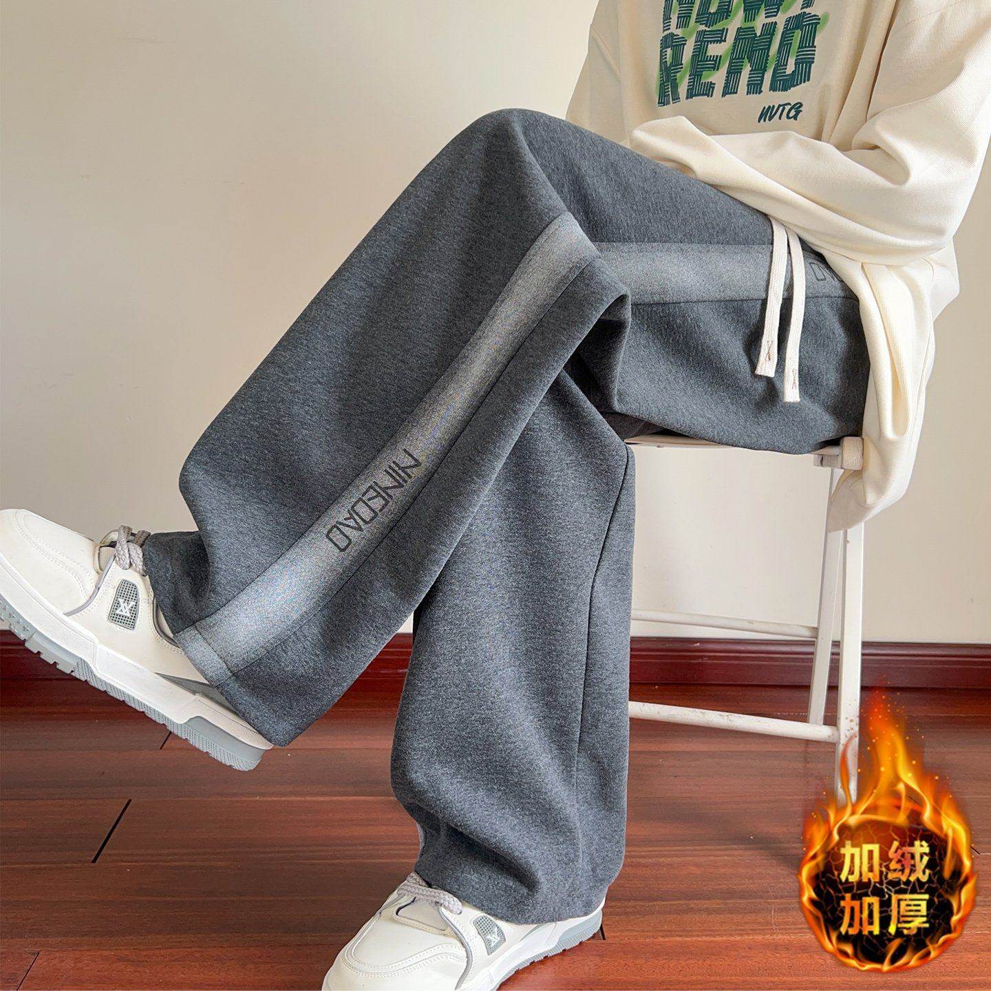 秋冬款休闲长裤子男孩初高中学生加绒加厚青少年帅气大童运动卫裤,运动服/休闲服装,跑步套装,淘宝优惠券,粉丝福利购,淘宝优惠卷