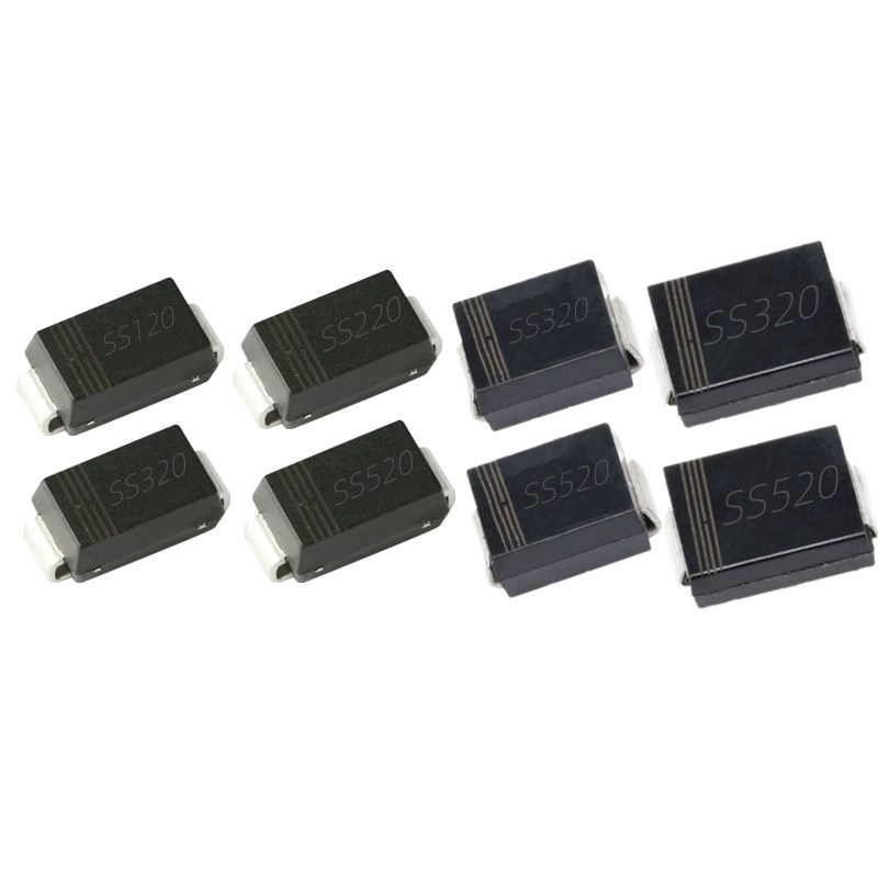 SS120 220 320 520 1200 2200 3200 5200肖特基二极管SMA/SMB/SMC
