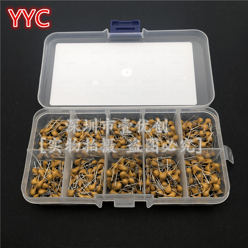 300个独石电容套装10种规格每种30个 10pF - 100nF直插电容样品包