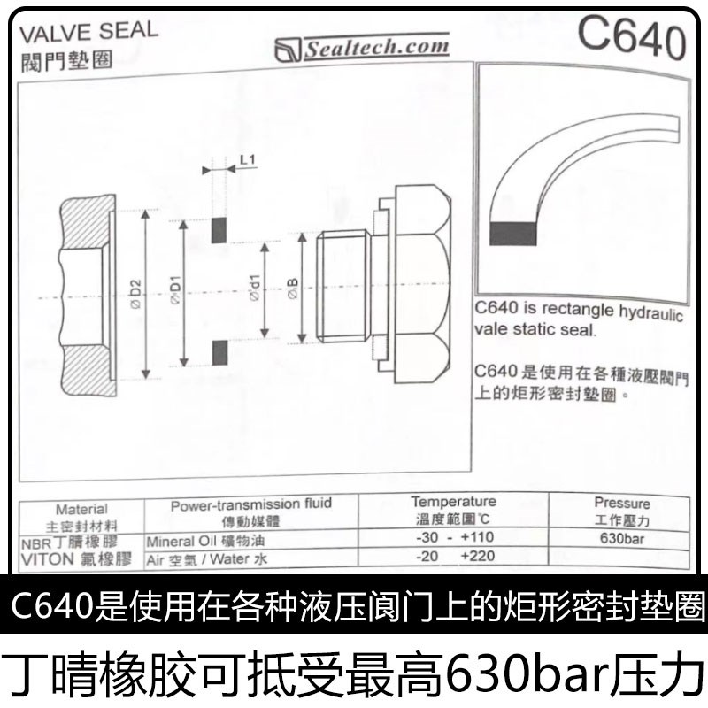 内压外压静密封C628 C629 C640B C661 C662定做阀门垫圈司达行油