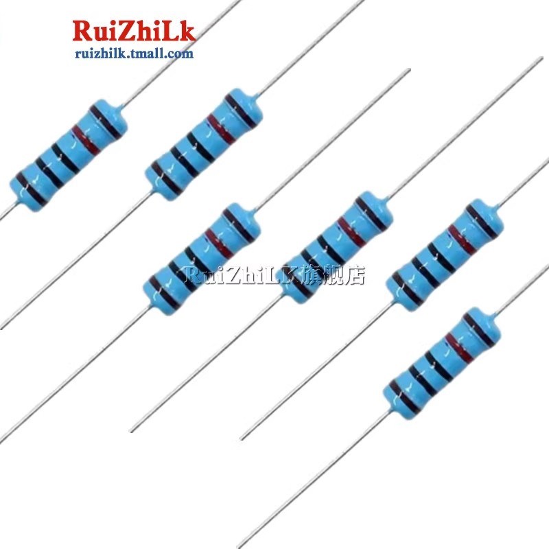3W金属膜电阻器元件1%色环1K2k10K100K47K470 10欧100/120欧姆m
