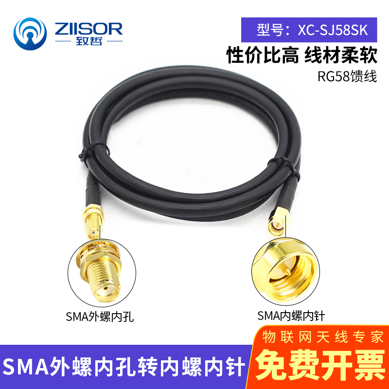 3D-FB转接线RG316/RG141/RG58低损耗SMA-J转外螺内孔RF射频延长线