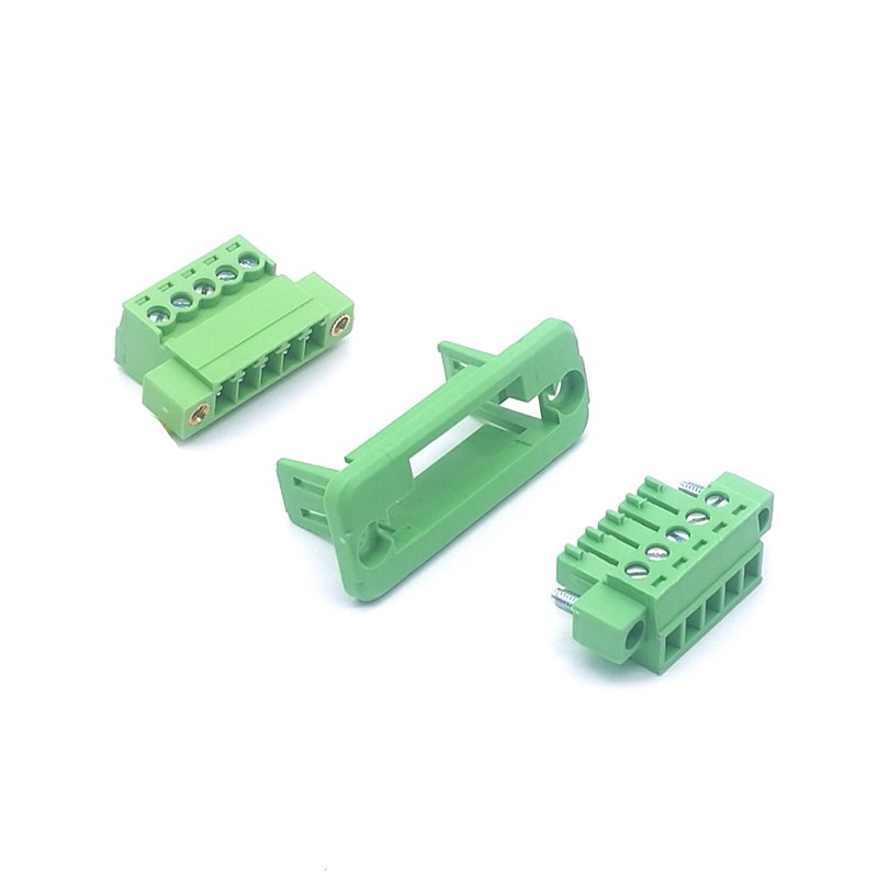 15EDGWC-3.81mm穿墙式接线端子15EDGKM免焊固定面板法兰对接对插