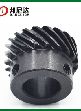 45度斜齿轮螺旋齿轮1m-3模可代替伞齿轮90度传动电机交错齿轮定做