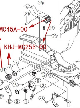 KHJ-MC45A-00KHJ-MC256-00SS24MM电动飞达卷带齿轮 YS24 YSM10/20