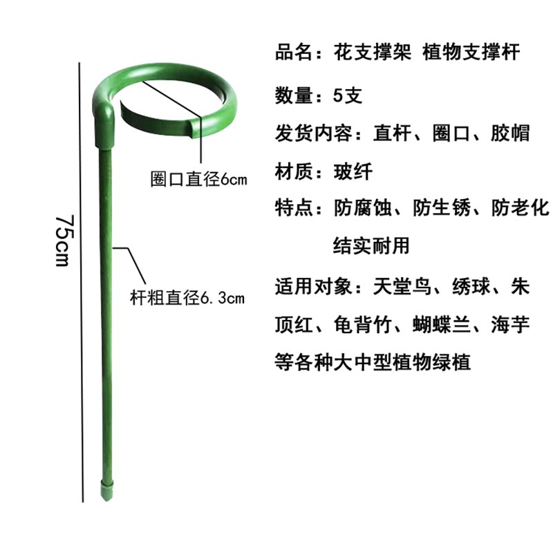 花支撑架植物花架支伸缩杆卡扣园艺花卉固定支架朱顶红天堂鸟防倒图片