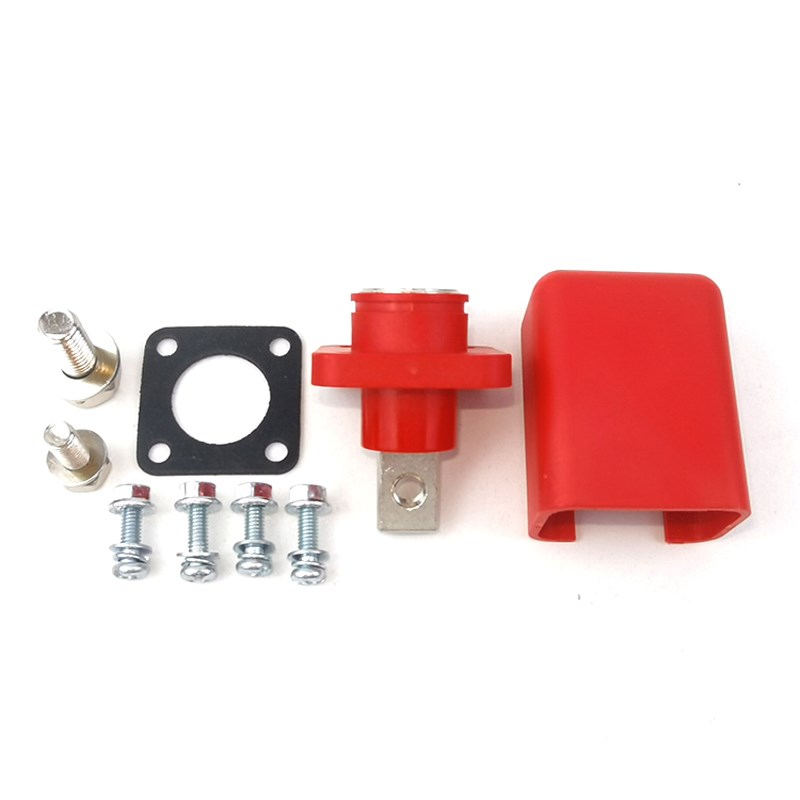 纯铜全铜150A400A接线柱方形贯穿式大电流连接器新能源锂电池储能