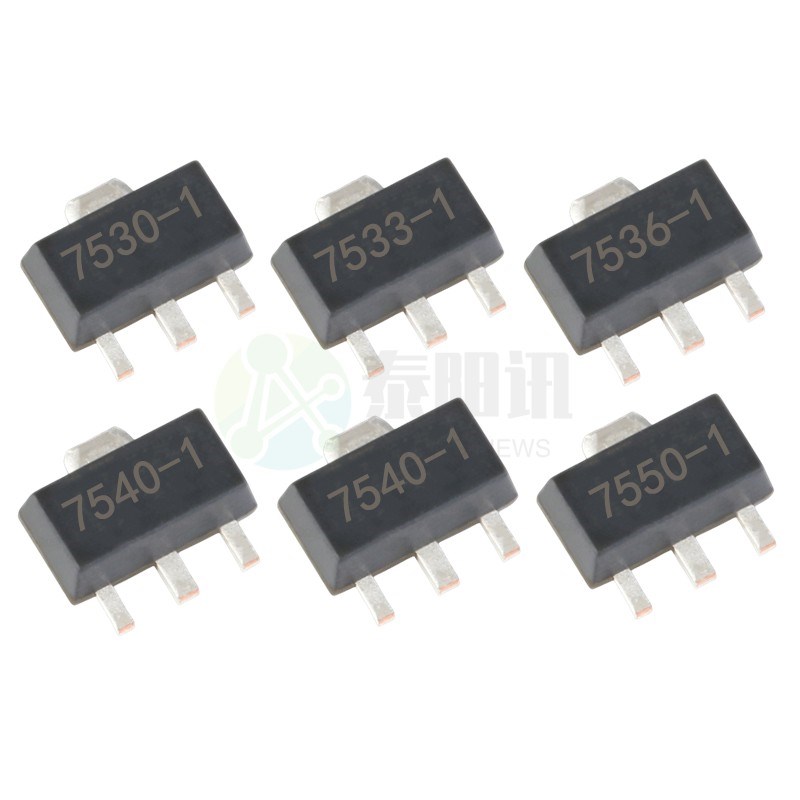 HT7530/7533/7536/7540/7544/7550-1-A SOT89 LDO线性稳压器芯片