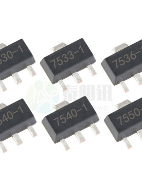HT7530/7533/7536/7540/7544/7550-1-A SOT89 LDO线性稳压器芯片