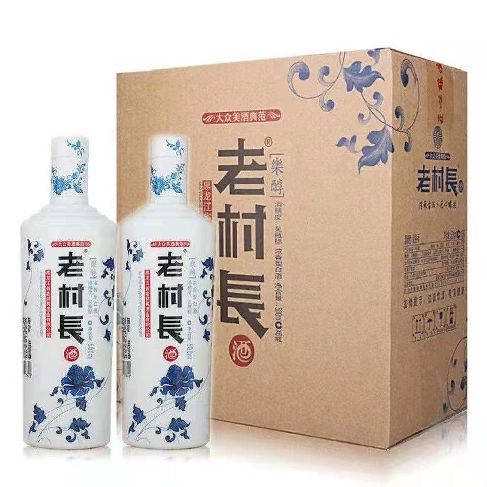 东北老村长乐醇38度500ml*6瓶整箱装浓香型白酒