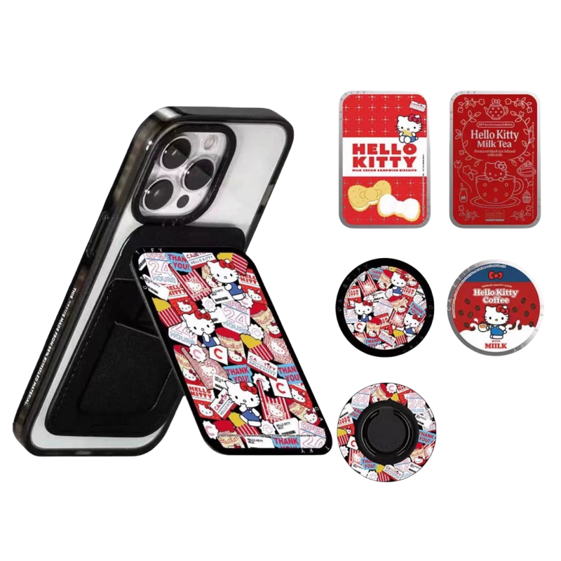 CASETi凯蒂猫50周年Hello kitty磁吸折叠支架镜面卡包华强北定制