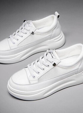 2026春夏新款网面小白鞋女新款透气内增高百搭休闲板0302z