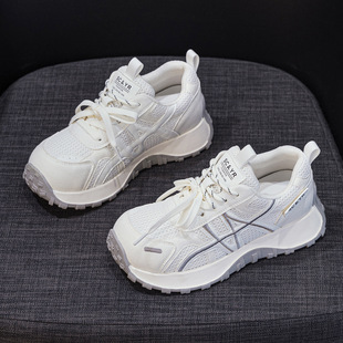 厚底德训鞋女2026春夏季新款松糕底小白鞋运动阿甘鞋休闲时尚女鞋