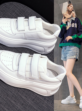 2026春夏新款厚底魔术贴小白鞋女年新款百搭轻便休闲百0302z