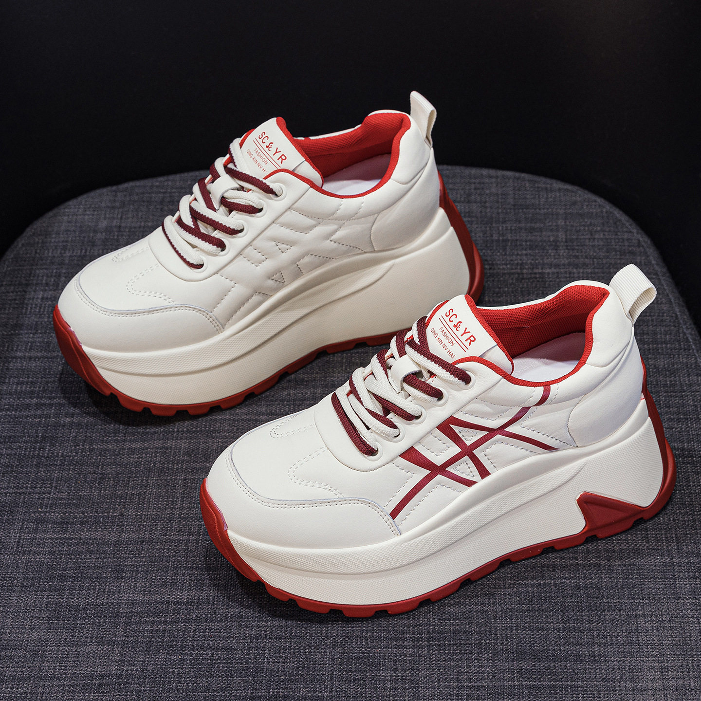 小个子8CM厚底阿甘鞋女2025年秋冬加绒爆款老爹鞋休闲时尚面包鞋,女鞋,时尚休闲鞋,淘宝优惠券,粉丝福利购,淘宝优惠卷