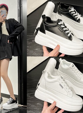 2026春夏新款内增高小白鞋女10CM小个子新款休闲厚底百0302z