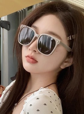 卡其色墨镜女韩版潮小红书网红款