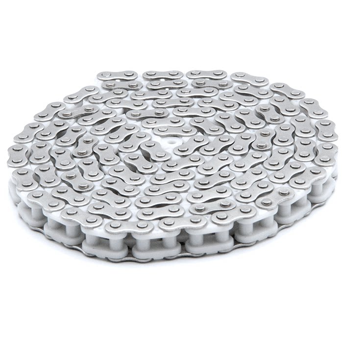 工业35b尼龙链条不锈钢链片镀镍输送插件流水线波峰焊06c塑料胶链