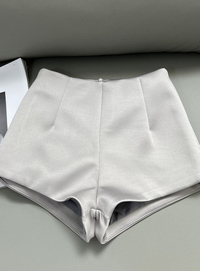 FEIYA自制 高腰甜辣风醋酸缎面短裤女百搭显瘦阔腿A字包臀休闲裤