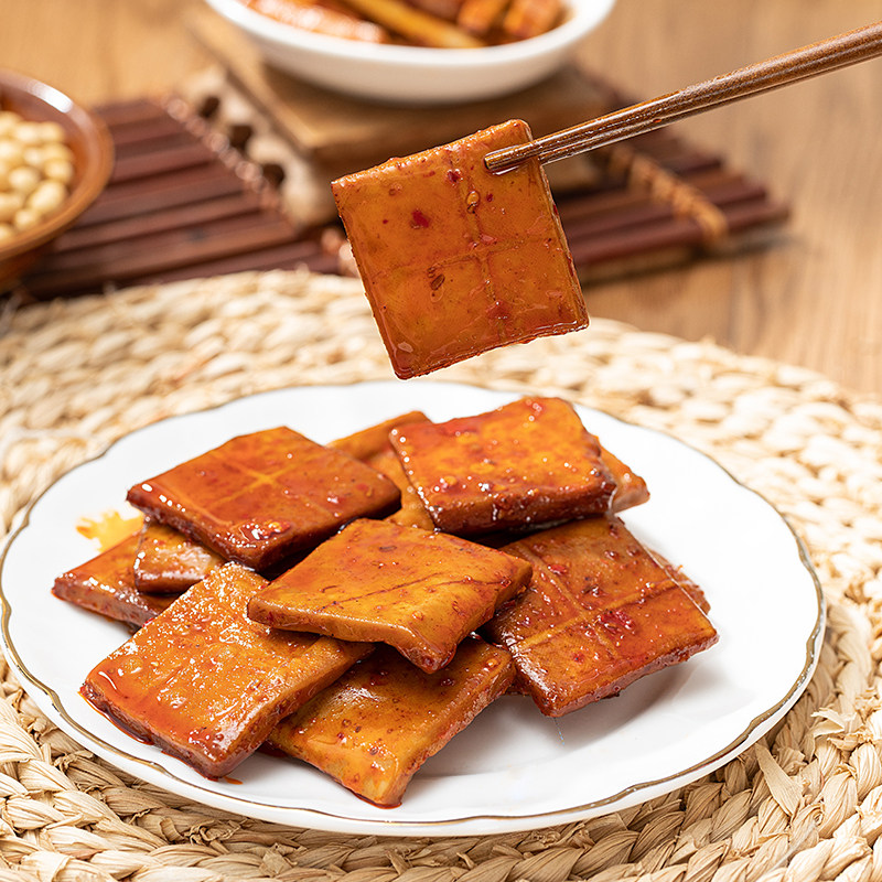 豆嘴趣麦市干子500g多种口味混搭小零食片状豆腐干小包装休闲小吃