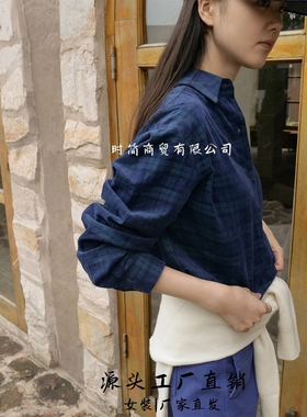 时简9.08开售 时髦风 色织灯芯绒翻领衬衫宽松显瘦单排扣上衣0210