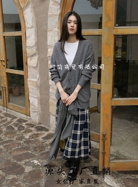 时简9.08开售  复古回潮 领精致刺绣小羊标毛衣羊驼毛羊毛开衫020