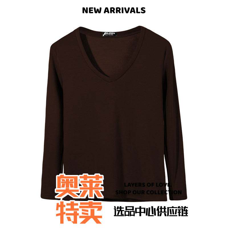 义乌打底男士秋衣单件领防寒加厚加绒紧身男生打底棉衫秋冬季保暖
