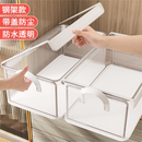 子折叠储物筐 衣服收纳箱家用透明带盖整理盒衣柜分层神器放衣物裤