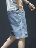 Джинсовая юбка, летние тонкие шорты, трендовые штаны для отдыха, свободный прямой крой, в корейском стиле