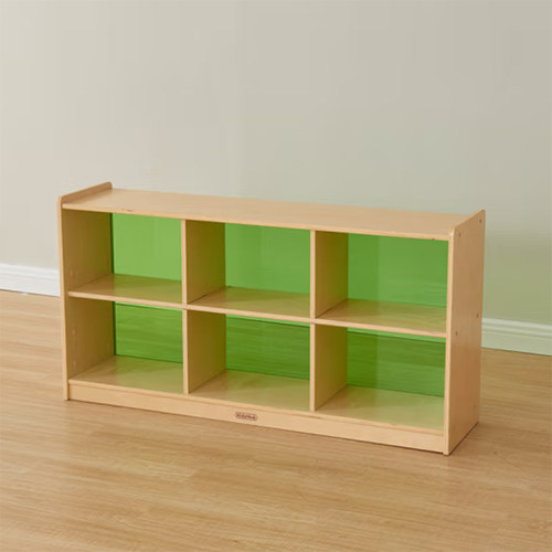 彩色亚克力镜背板6格玩具柜