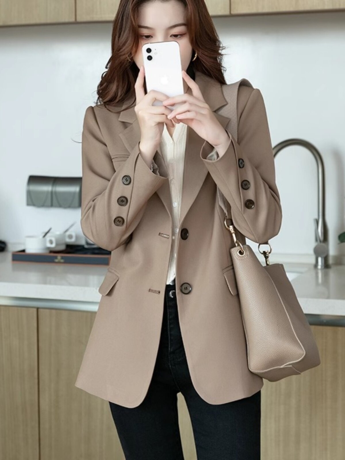 休闲西装外套女秋冬2025新款韩版时尚通勤修身显瘦高级感西服上衣