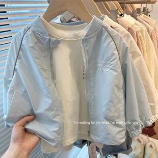 儿童外套防晒衣无帽夏季新款韩版休闲男女童空调服宝宝外套春夏夹