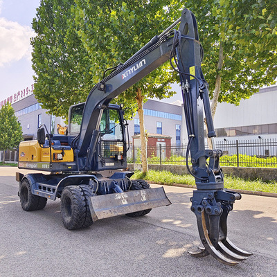 新源75轮式抓木机 22年轮式挖掘机 车况8-9成新